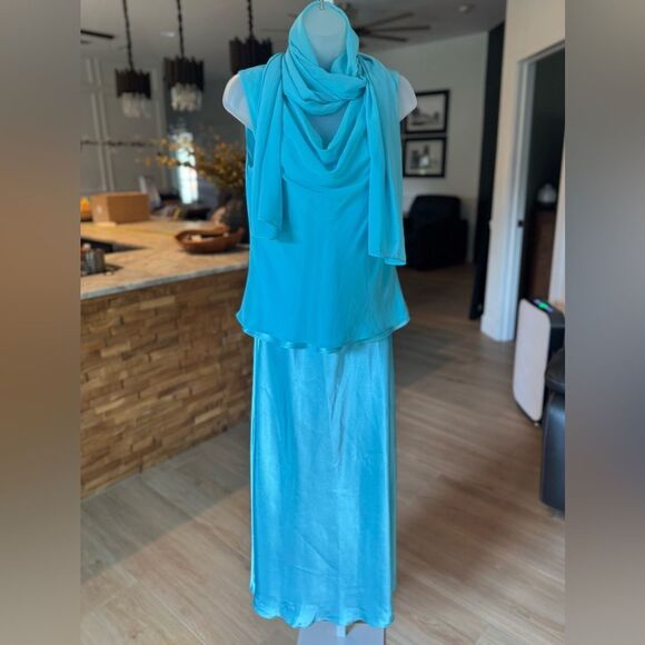 LIZ JORDAN 3 Piece Skirt Set with Scarf. Size 10 - Picture 5 of 16